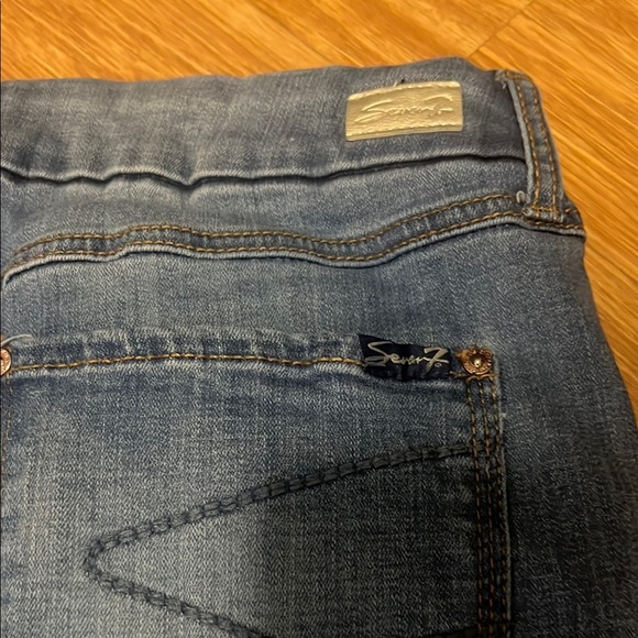 Seven7 Blue Skinny Jeans with Distressed Details size 16 - Picture 5 of 6